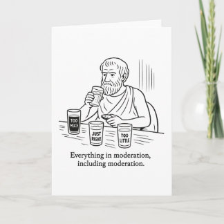 Aristotle's Guide to Moderation Thank You Card