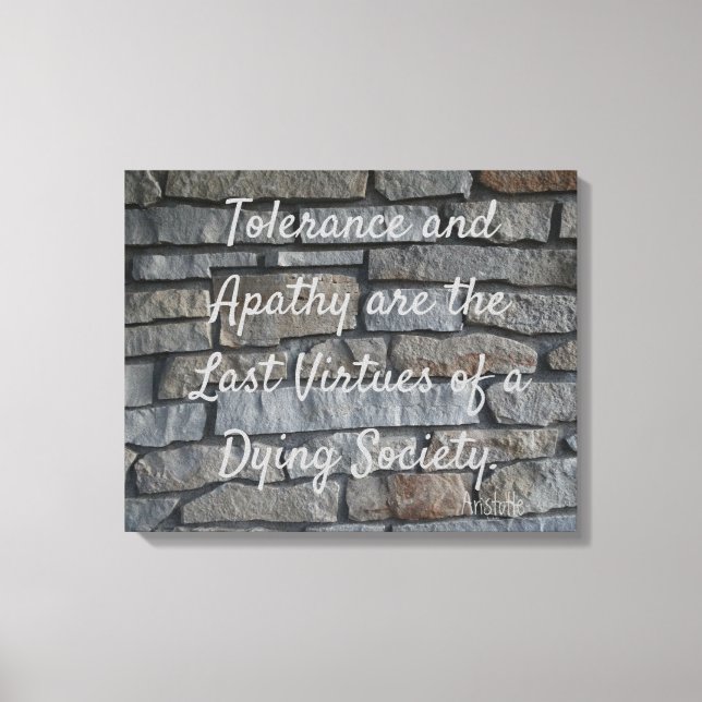 Aristotle's Last Virtues on a Canvas Print (Front)