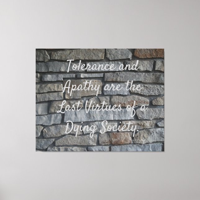 Aristotle's Last Virtues on a Canvas Print (Front)
