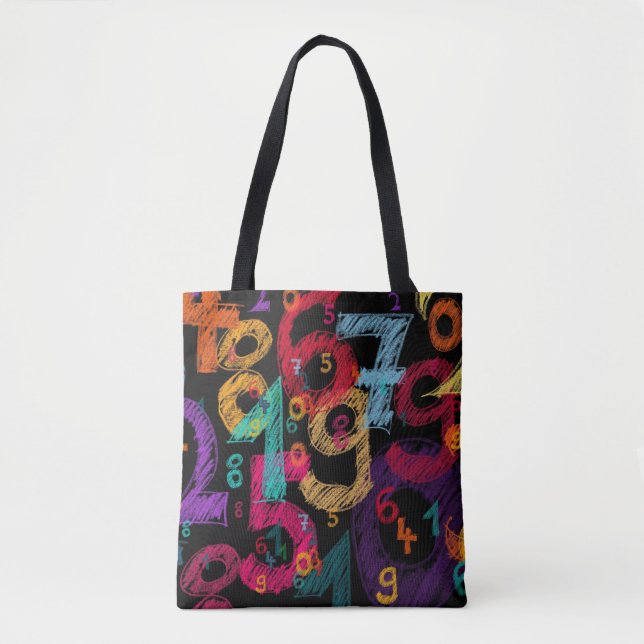 Arithmetic Math Numbers School Student or Teacher Tote Bag (Front)