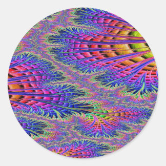 Arithmetical Chickweed Fractal Design 6 Classic Round Sticker