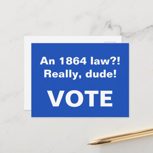 Arizona 1864 Law Reproductive Rights Postcard (Front/Back In Situ)