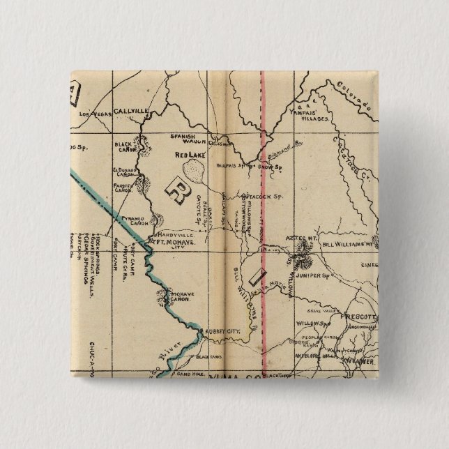 Arizona 2 inch square button (Front)