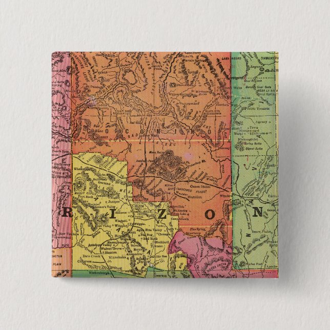 Arizona 6 2 inch square button (Front)