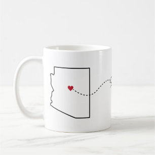 Arizona au Wisconsin - Heart2Heart Coffee Mug