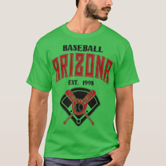 Arizona Baseball Est 1998 Vintage Look Text T-Shirt
