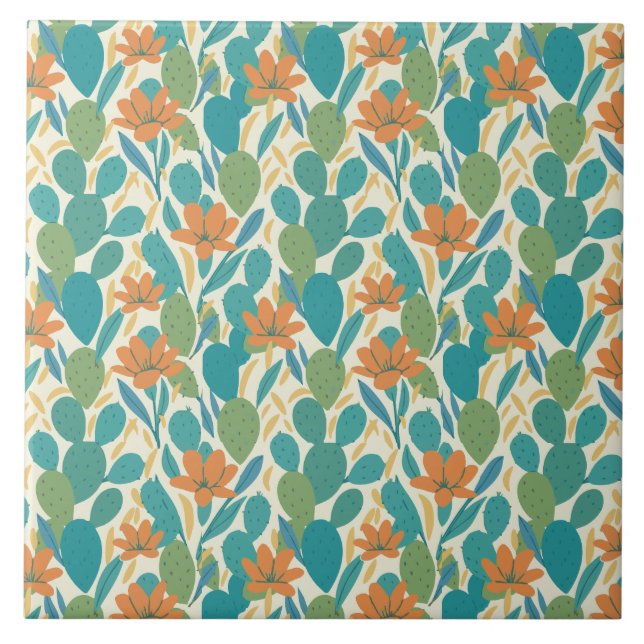 Arizona Botanical Tile Pattern (Front)