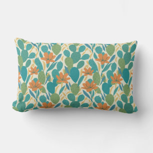 Arizona Botanical Tile Pattern Lumbar Pillow