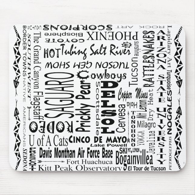 Arizona Buzz Words Mouse Pad (Front)