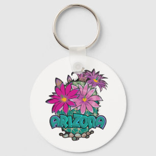 Arizona Cactus Blooms Keychain