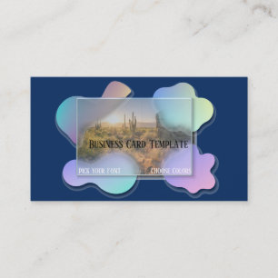 Arizona Cactus Sunset Desert Business Card