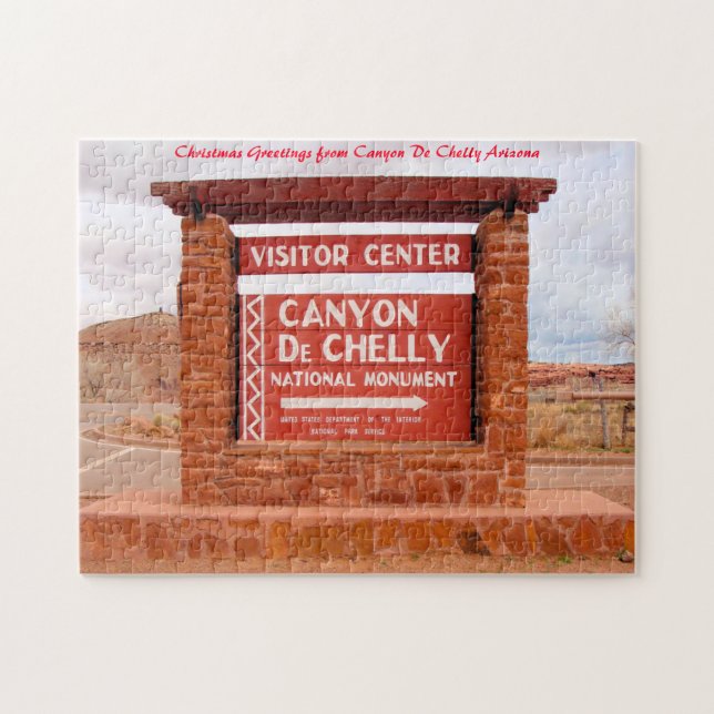 Arizona Canyon De Chelly.Christmas Greetings Jigsaw Puzzle (Horizontal)