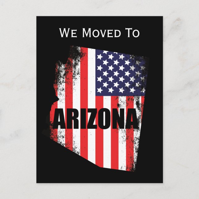 Arizona Carte American Flag Freedom Moving (Devant)