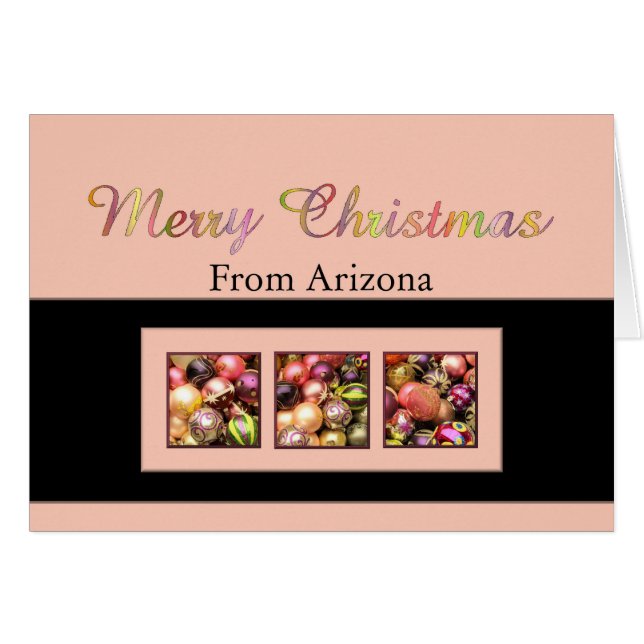 Arizona  Christmas Card, state specific (Front Horizontal)
