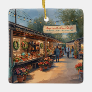 Arizona Christmas themed  Ceramic Ornament