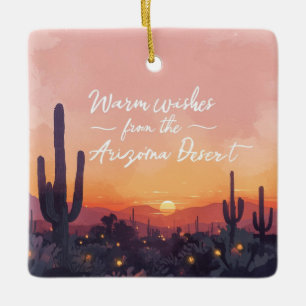 Arizona Christmas themed Ceramic Ornament