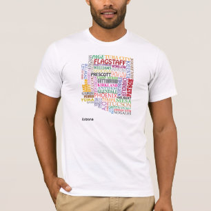 Arizona City Map T-Shirt