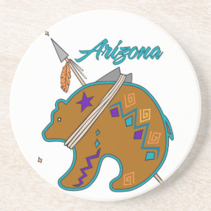 Arizona Clan Native American Bear Dessous de verre