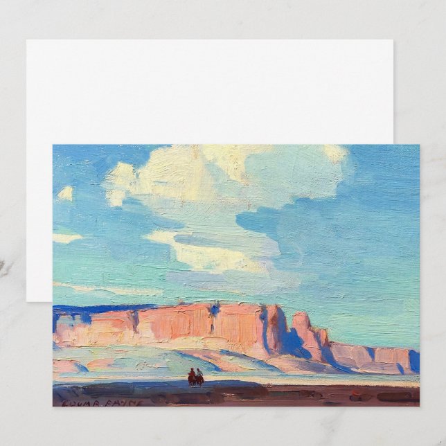 Arizona Clouds by Edgar Payne Thank You Card (Front/Back)