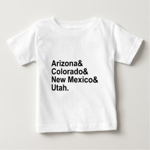 Arizona Colorado New Mexico Utah Four Corners Baby T-Shirt