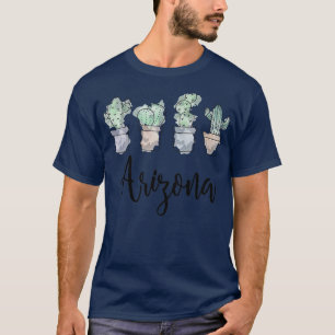 Arizona Cute Watercolor Cactusfor Women and Girls  T-Shirt