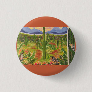 Arizona Desert Art 1 Inch Round Button