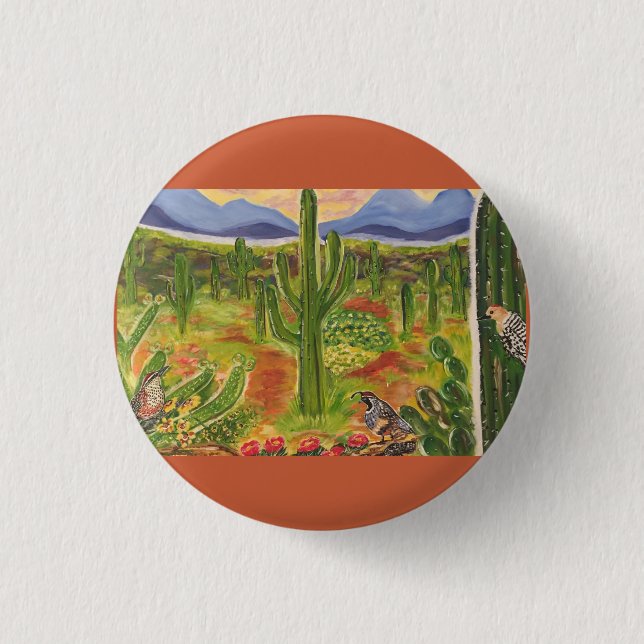 Arizona Desert Art 1 Inch Round Button (Front)