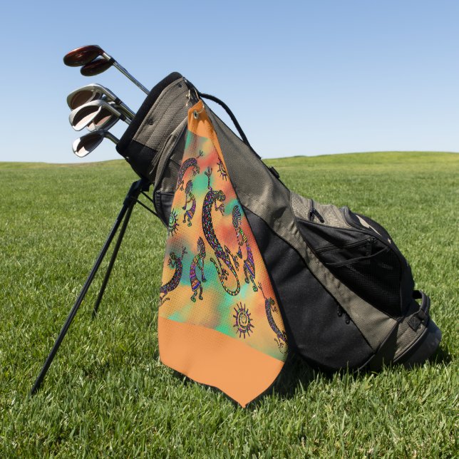 Arizona Desert Art Golf Towel (Green)