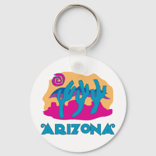 Arizona Desert Blue Keychain