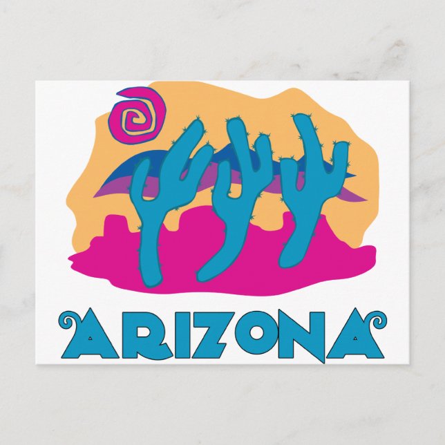 Arizona Desert Blue Postcard (Front)