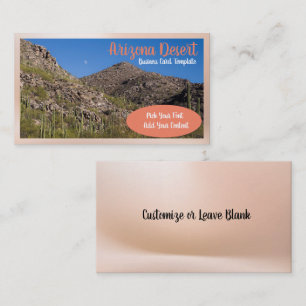Arizona Desert Cactus Sunset Business Card