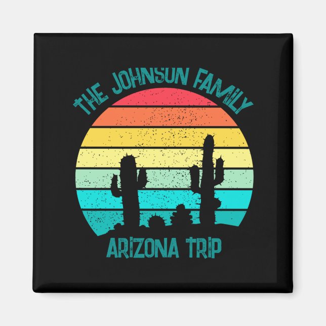 Arizona Desert Cactus Sunset Trip Kids  Magnet (Front)
