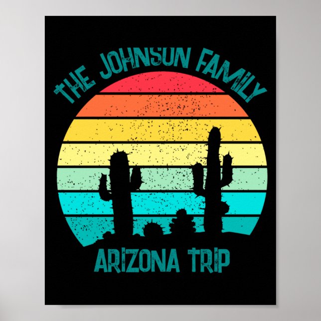 Arizona Desert Cactus Sunset Trip Kids  Poster (Front)