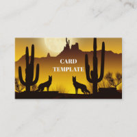 Arizona Desert Coyote Wolf Carte de visite