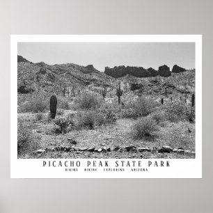 Arizona Desert Picacho Peak State Park Hiking Lg Poster