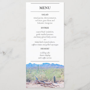 Arizona Desert Reception Menu