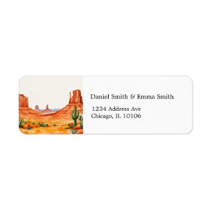 Arizona Desert Return Address Cactus Label