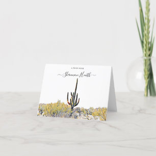 Arizona Desert Saguaro Personalized Note Card