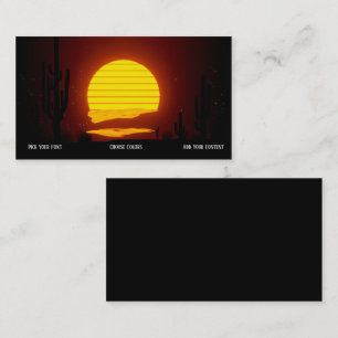 Arizona Desert Southwest Sunset Business Card