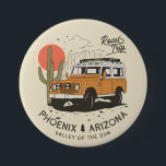 Arizona Desert Sunset Road Trip Cactus Phoenix 3 Inch Round Button<br><div class="desc">Arizona Desert Sunset Road Trip Cactus Phoenix - Tired of city life? Check out Arizona's nature spots and enjoy an epic road trip. You can also hike a trail,  take in breathtaking views of Phoenix AZ,  or have fun on a scenic desert excursion.</div>