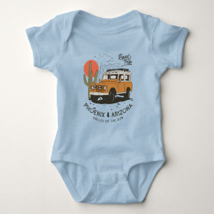 Arizona Desert Sunset Road Trip Cactus Phoenix Baby Bodysuit