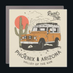 Arizona Desert Sunset Road Trip Cactus Phoenix Car Magnet<br><div class="desc">Arizona Desert Sunset Road Trip Cactus Phoenix - Tired of city life? Check out Arizona's nature spots and enjoy an epic road trip. You can also hike a trail,  take in breathtaking views of Phoenix AZ,  or have fun on a scenic desert excursion.</div>
