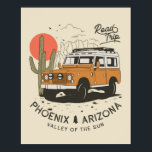 Arizona Desert Sunset Road Trip Cactus Phoenix Poster<br><div class="desc">Arizona Desert Sunset Road Trip Cactus Phoenix - Tired of city life? Check out Arizona's nature spots and enjoy an epic road trip. You can also hike a trail, take in breathtaking views of Phoenix AZ, or have fun on a scenic desert excursion.</div>