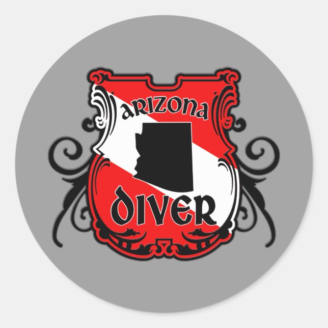 Arizona Diver Classic Round Sticker (Front)