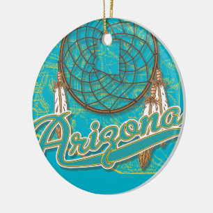 Arizona Dream Catcher Ceramic Ornament
