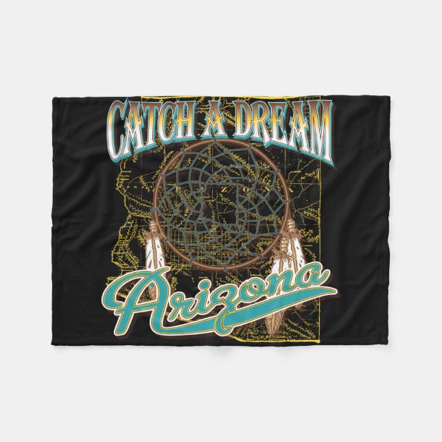 Arizona Dream Catcher Fleece Blanket (Front (Horizontal))