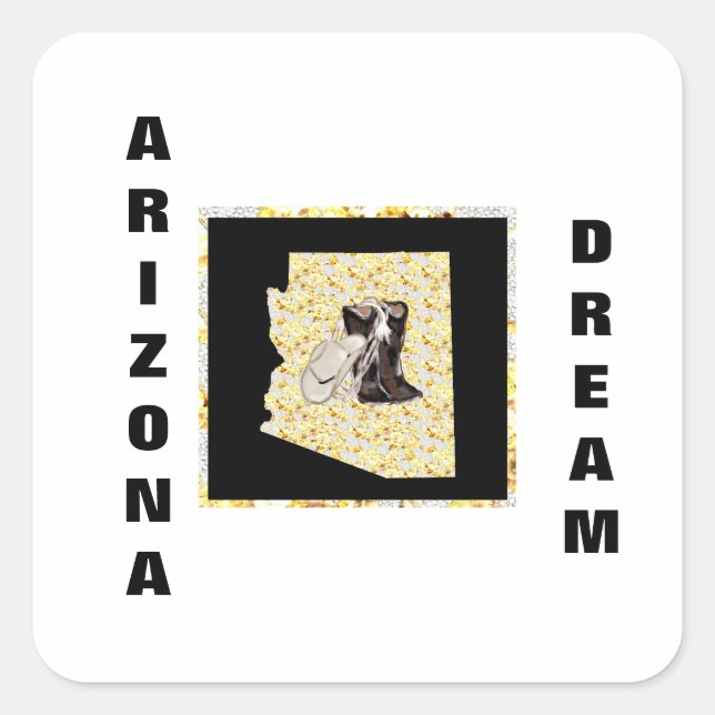 ARIZONA DREAM SQUARE STICKER (Front)