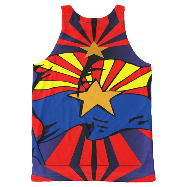Arizona Flag All-Over-Print Tank Top (Back)