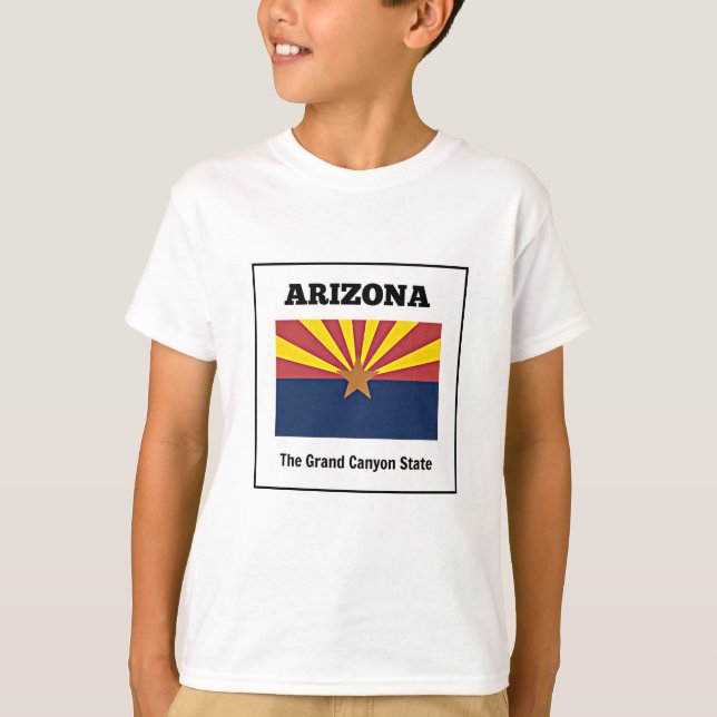 Arizona, flag and motto, T-Shirt (Front)