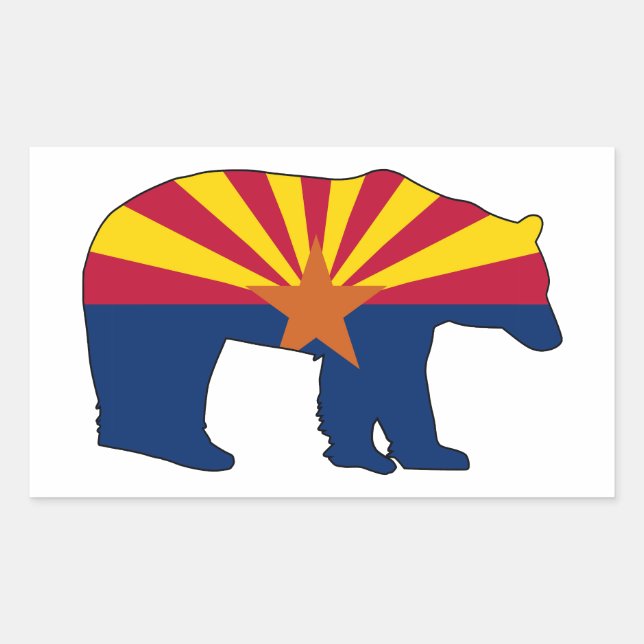 Arizona Flag Bear Sticker (Front)